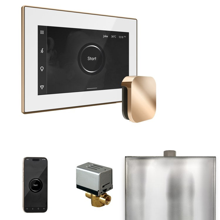 Steam Kit xButler White/Polished Gold Control Package for MS90 to MSSUPER3 - Image 1