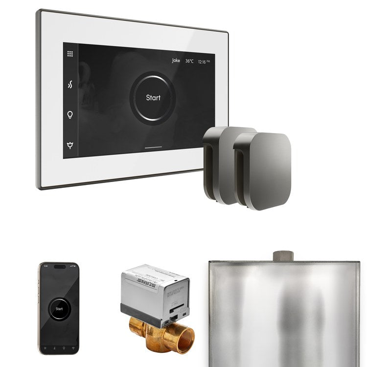 Steam Kit xButler Max White/Satin Steel Control Package for MS4/MS5/MX6 - Image 1