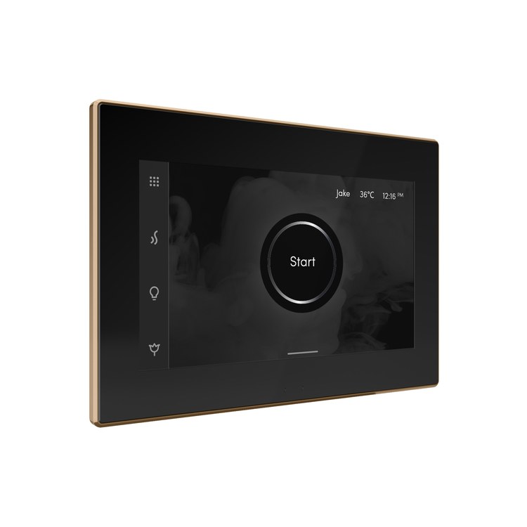 Steam Kit iSteamX Black/Polished Gold Shower Control with Steamhead for MS90 to MSSUPER3 - Image 2