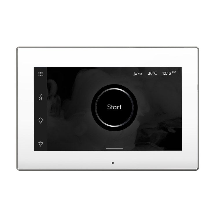 Steam Kit iSteamX White/Brilliant Black Shower Control with Steamhead for MS90 to MSSUPER3 - Image 1