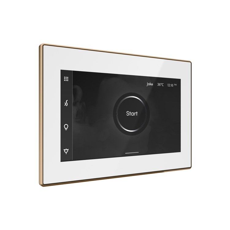 Steam Kit iSteamX White/Polished Gold Shower Control with Steamhead for MS90 to MSSUPER3 - Image 2