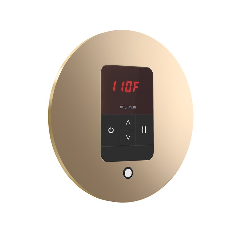 Steam Kit iTempo Polished Gold Shower Control with Round Steamhead for MS90 to MSSUPER3 - Image 2