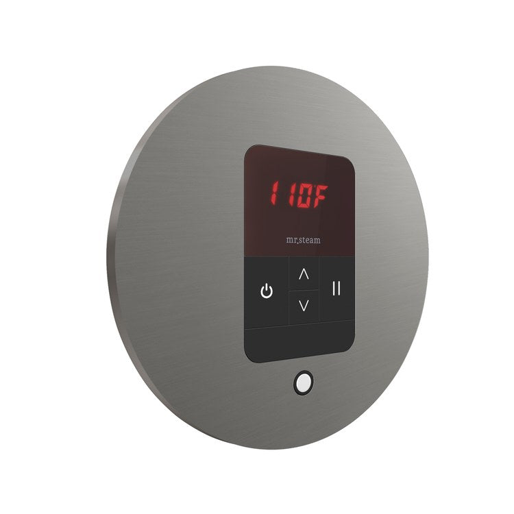 Steam Kit iTempo Satin Steel Shower Control with Round Steamhead for MS90 to MSSUPER3 - Image 2