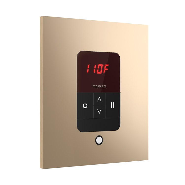 Steam Kit iTempo Polished Gold Shower Control with Square Steamhead for MS90 to MSSUPER3 - Image 2