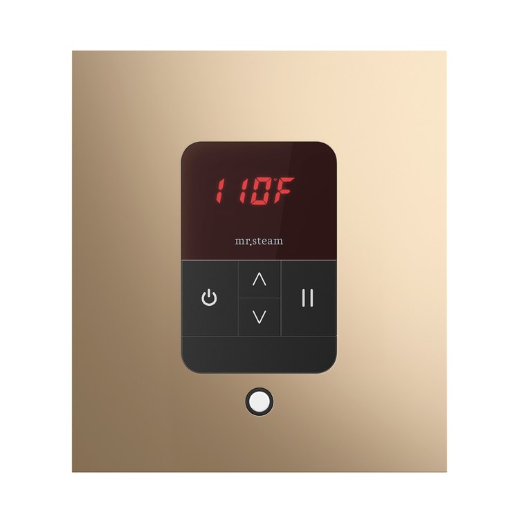 Steam Kit iTempo Polished Gold Shower Control with Square Steamhead for MS90 to MSSUPER3 - Image 1