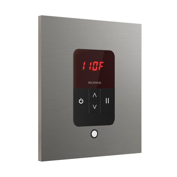 Steam Kit iTempo Satin Steel Shower Control with Square Steamhead for MS90 to MSSUPER3 - Image 2