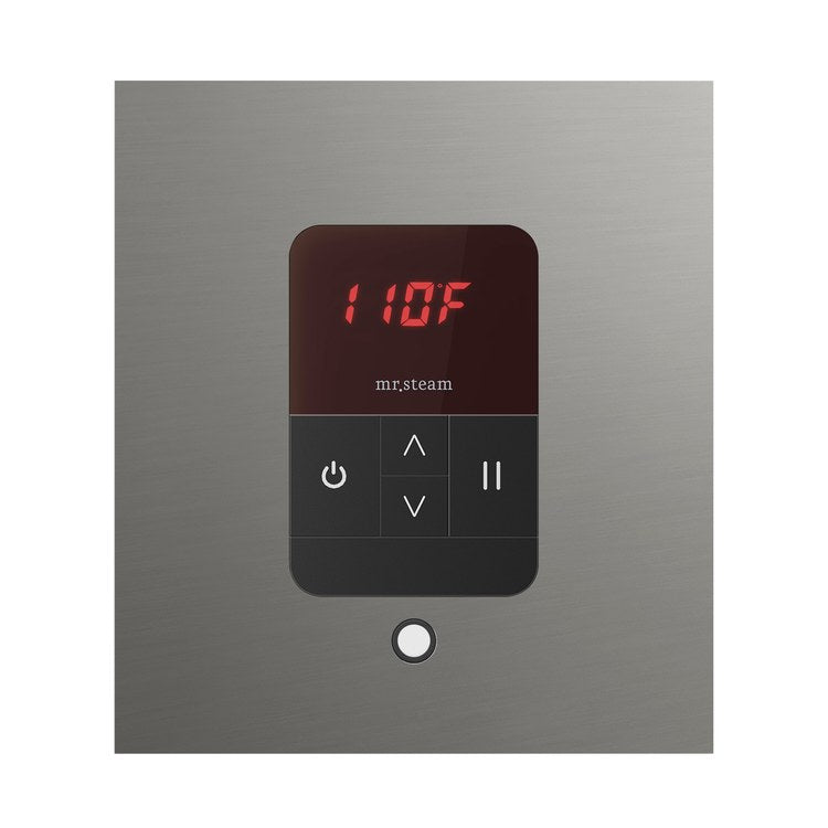 Steam Kit iTempo Satin Steel Shower Control with Square Steamhead for MS90 to MSSUPER3 - Image 1