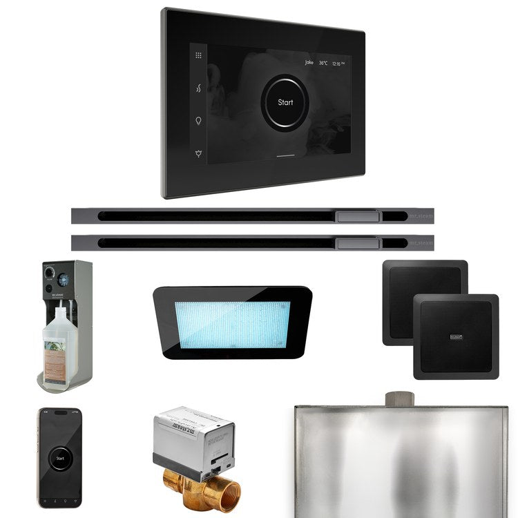 Steam Kit xDream Max Linear Black/Satin Steel Control Package for MX4/MX5/MX6 - Image 1