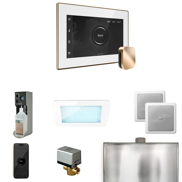 Steam Kit xDream White/Polished Gold Control Package for MS90 to MSSUPER3 - Image 1