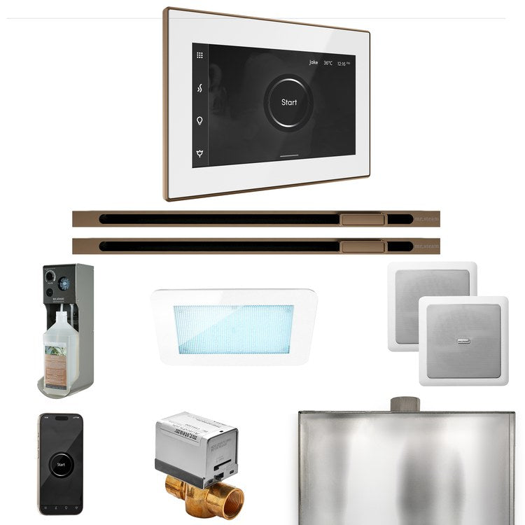 Steam Kit xDream Max Linear White/Nouveau Bronze Control Package for MX4/MX5/MX6 - Image 1