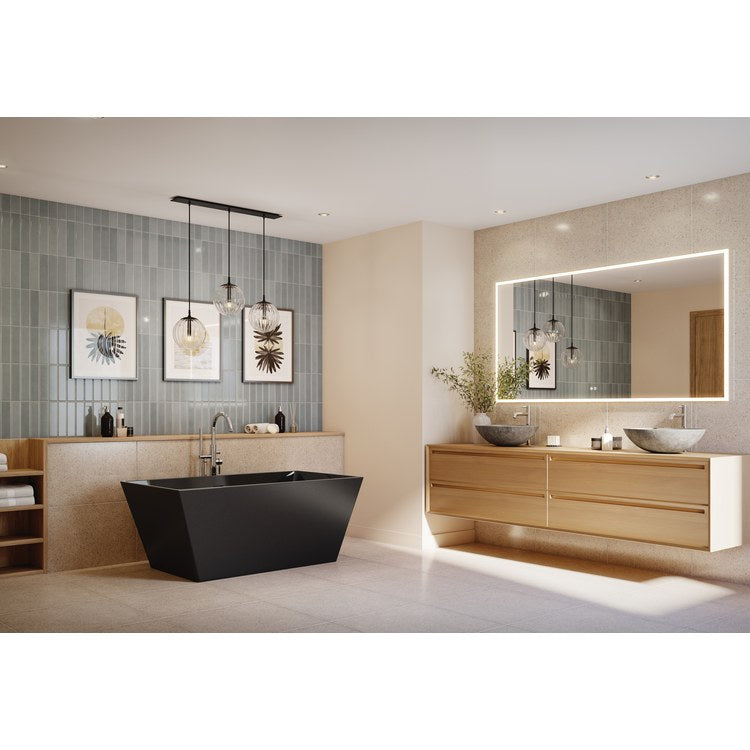 Freestanding Tub Aria 56 x 31 x 23 Inch Matte Black Center Rectangle - Image 1