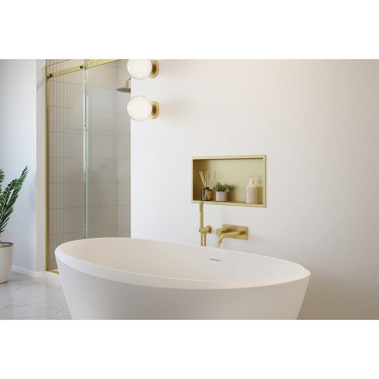 Shower Niche Veritas Shelf Brushed Gold 24 x 12 Inch Stainless Steel