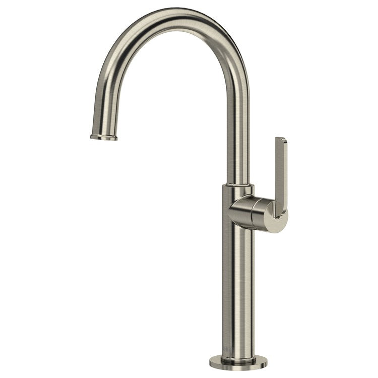 Lavatory Faucet Authentica 1 Lever ADA Watersense Brushed Nickel 1.2 Gallons per Minute Deck Mount Less Drain 1 Hole - Image 1