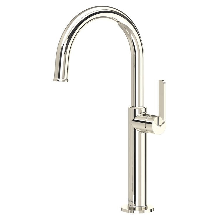 Lavatory Faucet Authentica 1 Lever ADA Watersense Polished Nickel 1.2 Gallons per Minute Deck Mount Less Drain 1 Hole