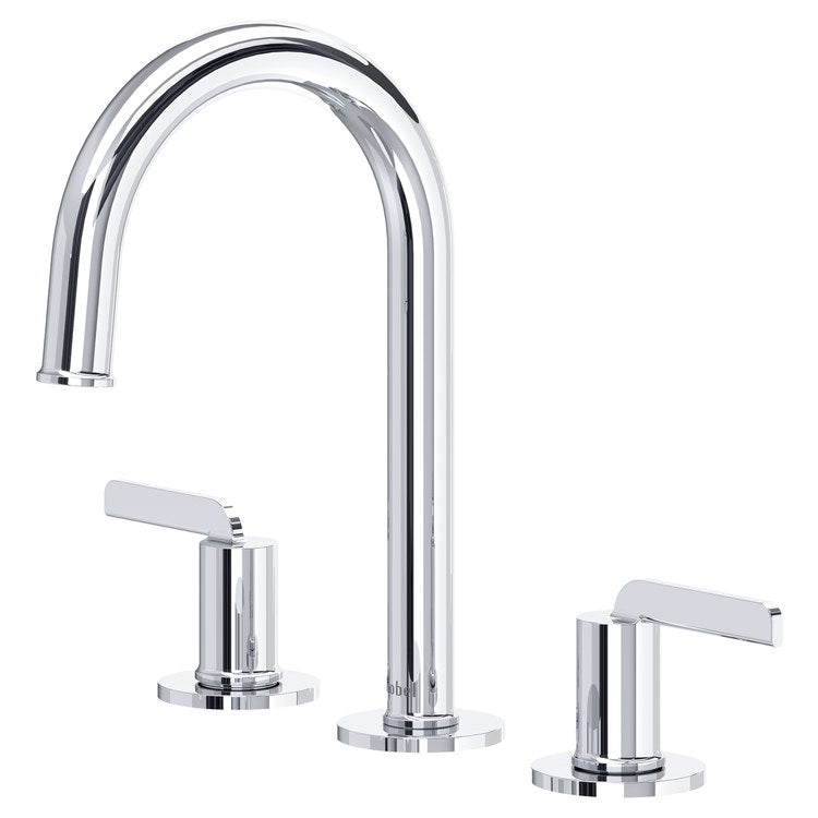 Lavatory Faucet Authentica Widespread 8 to 16 Inch Spread 2 Lever ADA Watersense Chrome 1.2 Gallons per Minute Deck C-Spout Push-Pop 3 Hole - Image 1