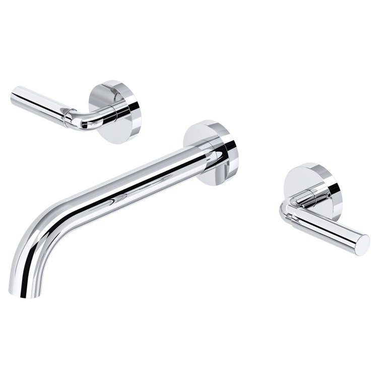 Lavatory Faucet Riu Widespread 8 Inch Spread 3 Lever ADA Watersense Chrome 1.2 Gallons per Minute Wall Mount Less Drain 3 Hole - Image 1