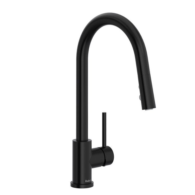 Kitchen Faucet Joli 1 Lever ADA Black Dual Function U-Spout 1 Hole Deck Mount 1.5 Gallons per Minute - Image 1