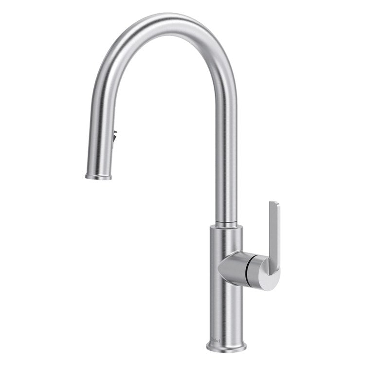 Kitchen Faucet Authentica 1 Lever ADA Stainless Steel Pull Down 2 Function Gooseneck 360 DEG Swivel 1 Hole Deck 1.5 Gallons per Minute - Image 1