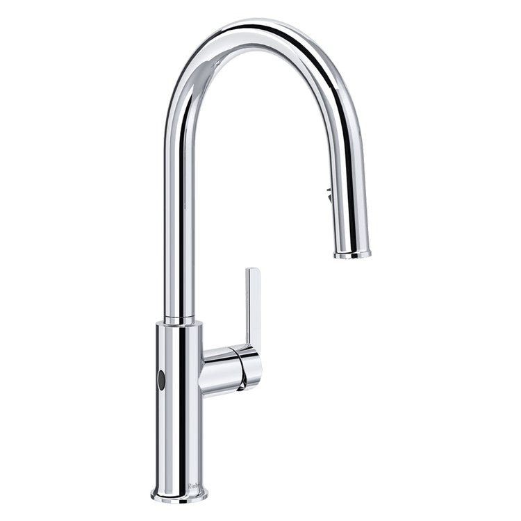 Kitchen Faucet Authentica with Touchless 1 Lever ADA Chrome Pull Down 2 Function Gooseneck 360 DEG Swivel 1 Hole Deck 1.5 Gallons per Minute - Image 1