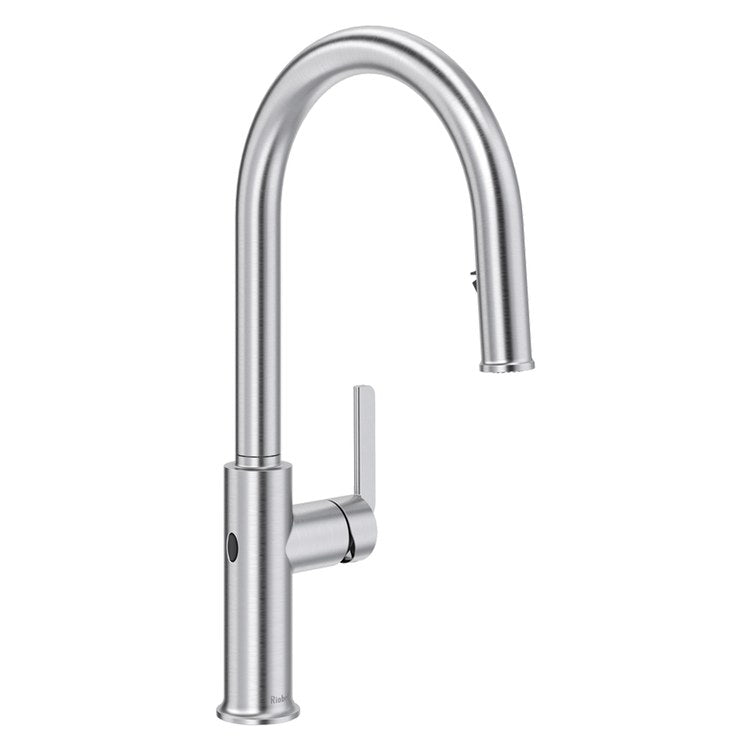 Kitchen Faucet Authentica with Touchless 1 Lever ADA Stainless Steel Pull Down 2 Function Gooseneck 360 DEG Swivel 1 Hole Deck 1.5 Gallons per Minute - Image 1