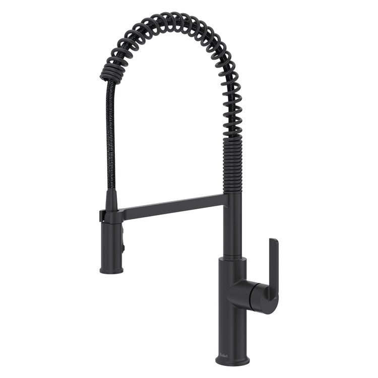Kitchen Faucet Authentica 1 Lever ADA Black Dual Function C-Spout 1 Hole Deck Mount 1.5 Gallons per Minute