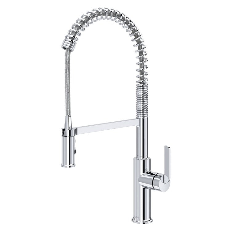 Kitchen Faucet Authentica 1 Lever ADA Chrome Dual Function C-Spout 1 Hole Deck Mount 1.5 Gallons per Minute