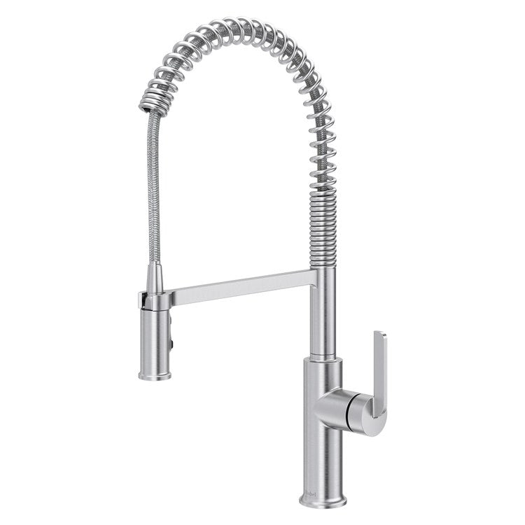 Kitchen Faucet Authentica 1 Lever ADA Stainless Steel Dual Function C-Spout 1 Hole Deck Mount 1.5 Gallons per Minute