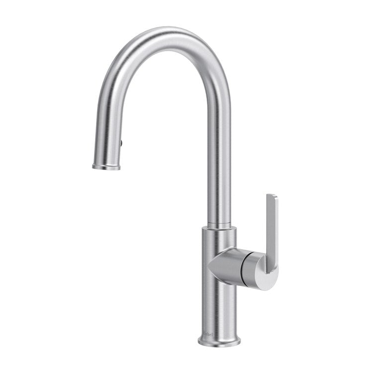 Kitchen Faucet Authentica 1 Lever ADA Stainless Steel Pull Down Gooseneck 360 DEG Swivel 1 Hole Deck 1.5 Gallons per Minute - Image 1