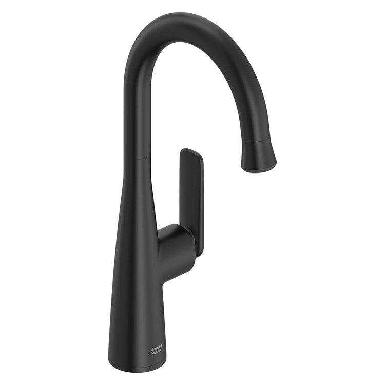 Bar Faucet Aspirations with 2 Integral Check Valves 1 Lever ADA Matte Black Pull Down 1 Function High Arc 360 DEG Swivel 1.8 Gallons per Minute