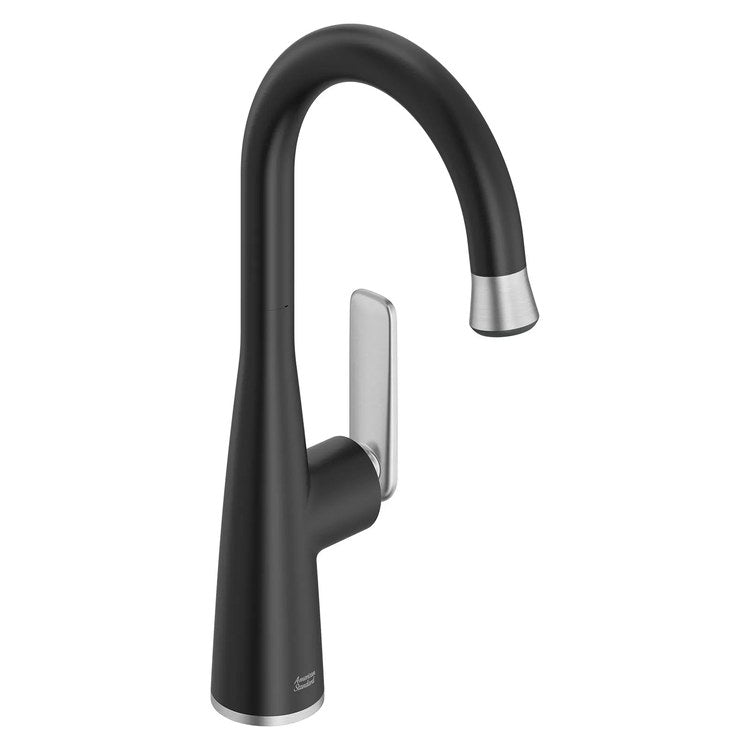 Bar Faucet Aspirations with 2 Integral Check Valves 1 Lever ADA Matte Black/Stainless Steel Pull Down 1 Function High Arc 360 DEG Swivel 1.8 Gallons per Minute