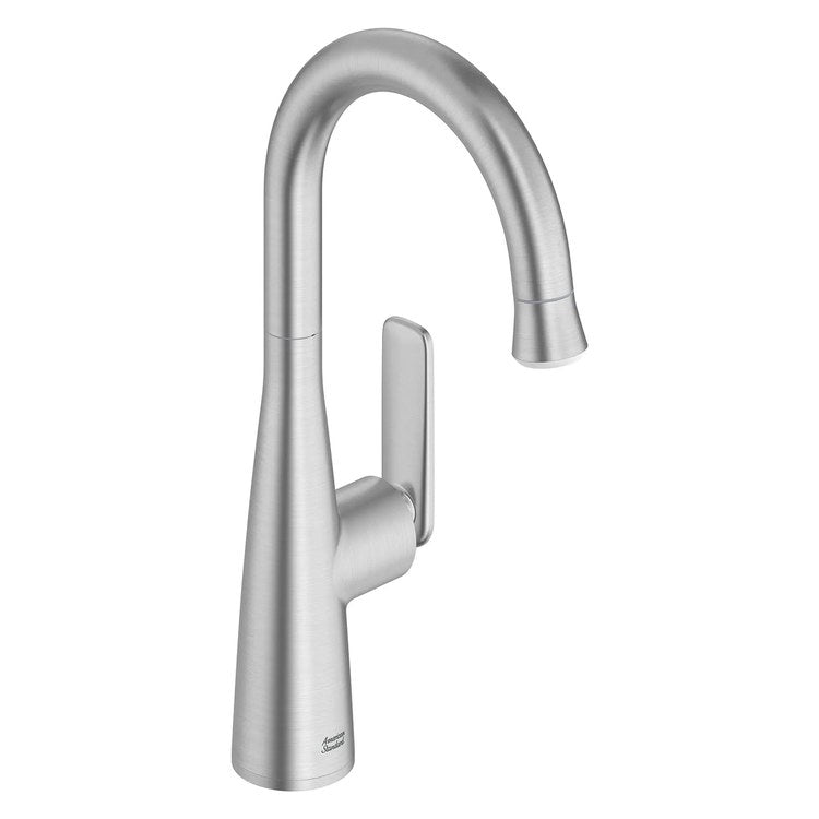 Bar Faucet Aspirations with 2 Integral Check Valves 1 Lever ADA Stainless Steel Pull Down 1 Function High Arc 360 DEG Swivel 1.8 Gallons per Minute