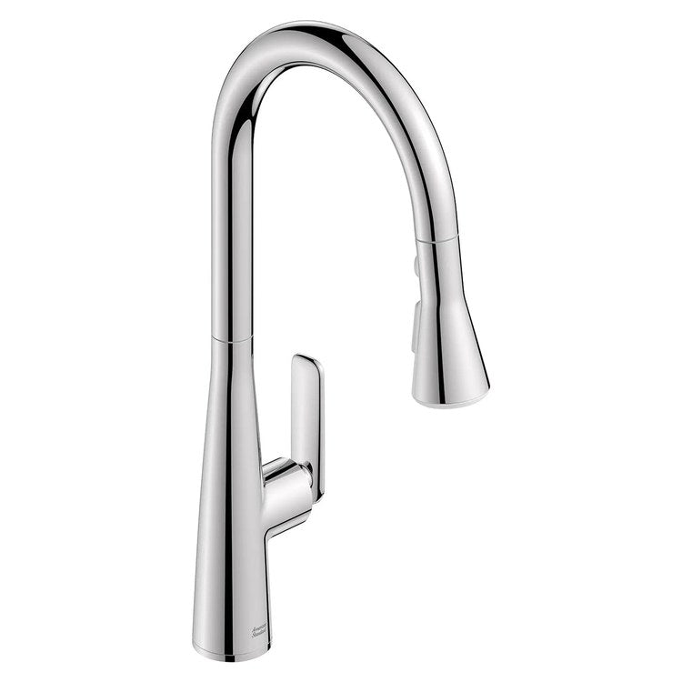 Kitchen Faucet Aspirations with 2 Integral Check Valves 1 Lever ADA Polished Chrome Pull Down 3 Function High Arc 360 DEG Swivel 1/3 Hole Deck 1.8 Gallons per Minute - Image 1