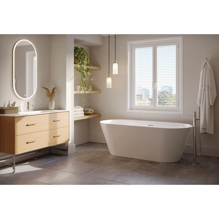 Freestanding Tub Aria Cadenza 67 x 29-1/2 x 23 Inch Grande White Center Drain Oval cUPC