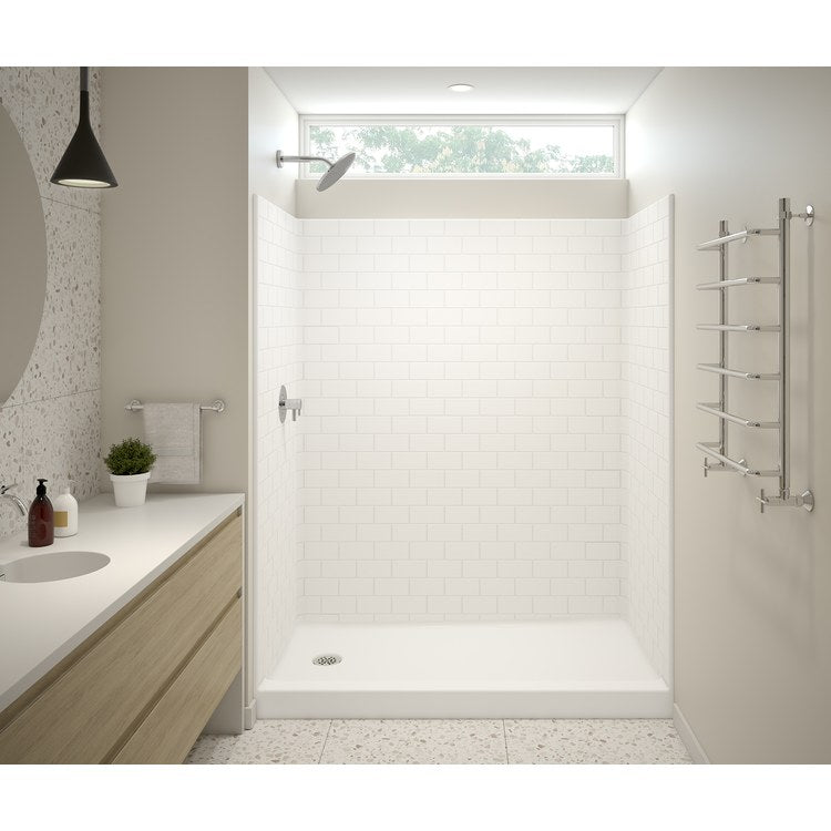 Shower Module 60 x 31.25 x 74.25 Inch Acrylic White 1 Piece Alcove Left - Image 1