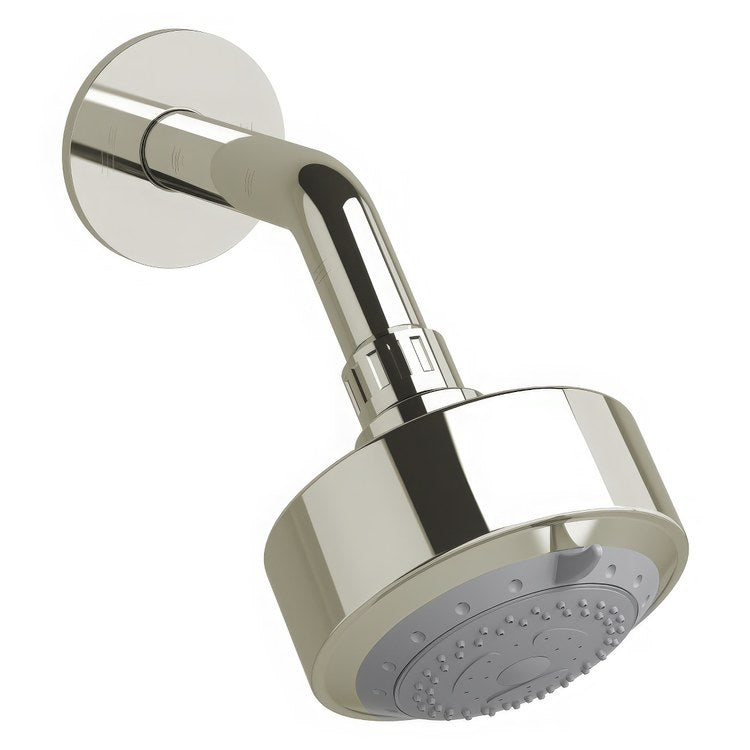 Showerhead 3 Functions with Arm Polished Nickel 4 Inch 1.8 Gallons per Minute Swivel Round - Image 1