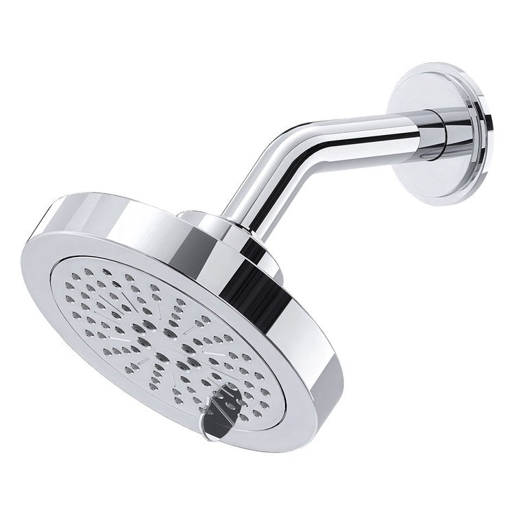 Showerhead 6 Functions with Arm Chrome 5 Inch 1.5 Gallons per Minute Swivel Round - Image 1
