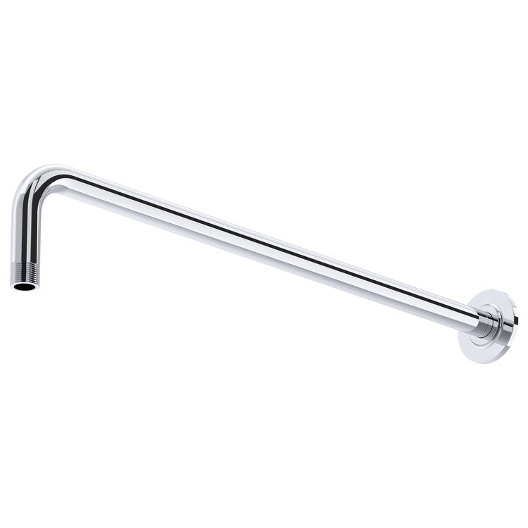 Shower Arm with Round Escutcheon Chrome 20 Inch Brass Wall Mount - Image 1