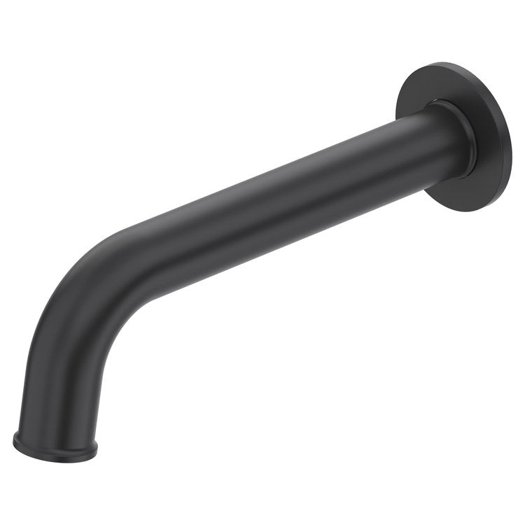 Tub Spout Authentica Round Black 8-3/4 Inch Brass 1/2 Inch Copper Slip Fit - Image 1