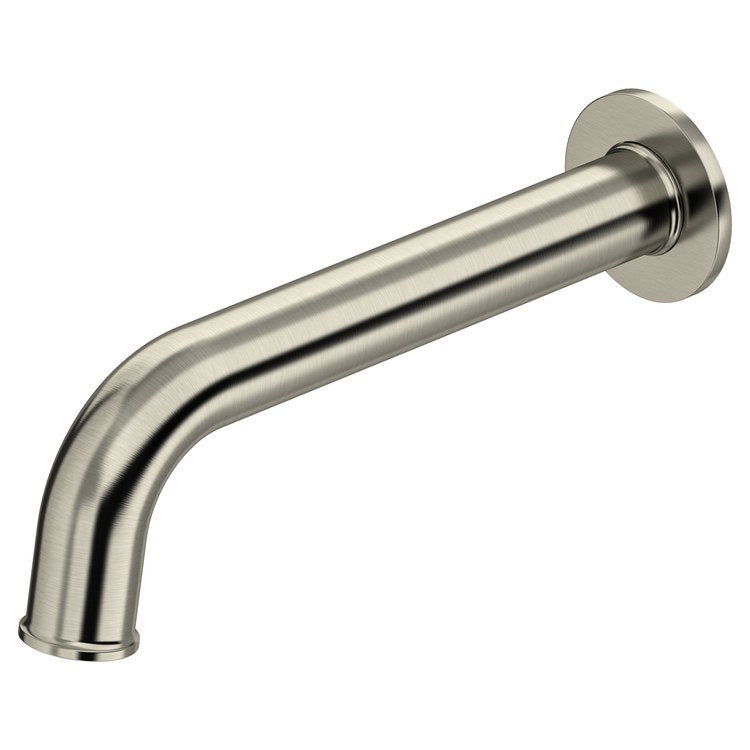 Tub Spout Authentica Round Brushed Nickel 8-3/4 Inch Brass 1/2 Inch Copper Slip Fit - Image 1