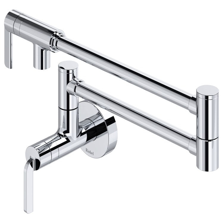 Pot Filler Authentica 2 Lever ADA Chrome 1 Hole Wall 5.5 Gallons per Minute