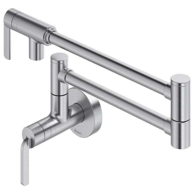 Pot Filler Authentica 2 Lever ADA Stainless Steel 1 Hole Wall 5.5 Gallons per Minute