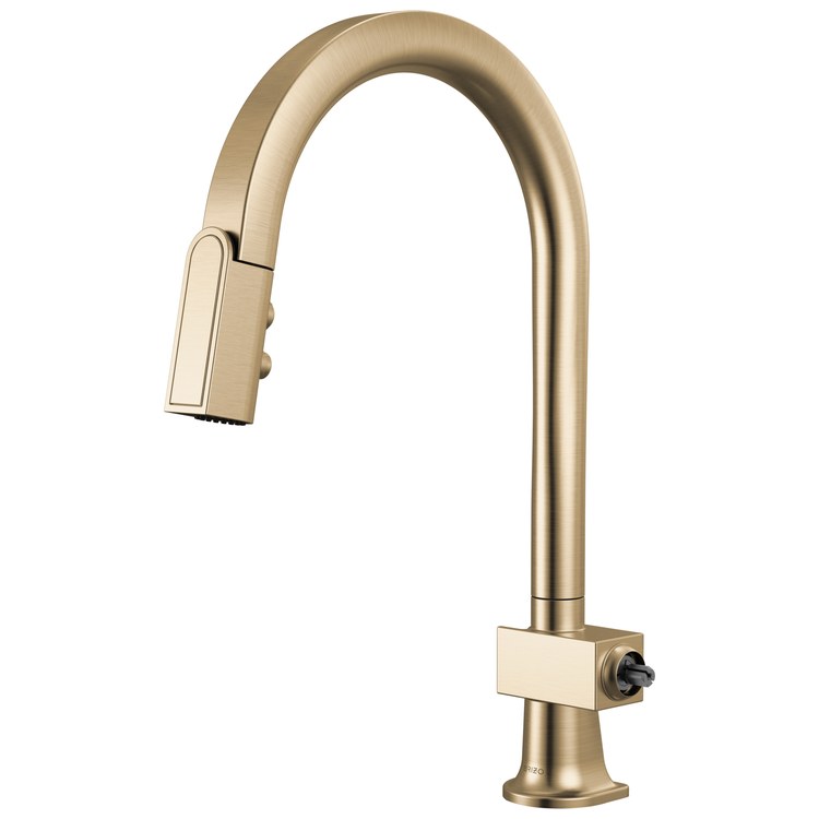 Kitchen Faucet Frank Lloyd Wright Less Handle CALGreen Brilliance Luxe Gold Pull Down 2 Function 360 DEG Swivel 1 Hole Deck Mount MagneDock/Touch-Clean 1.8 Gallons per Minute - Image 1