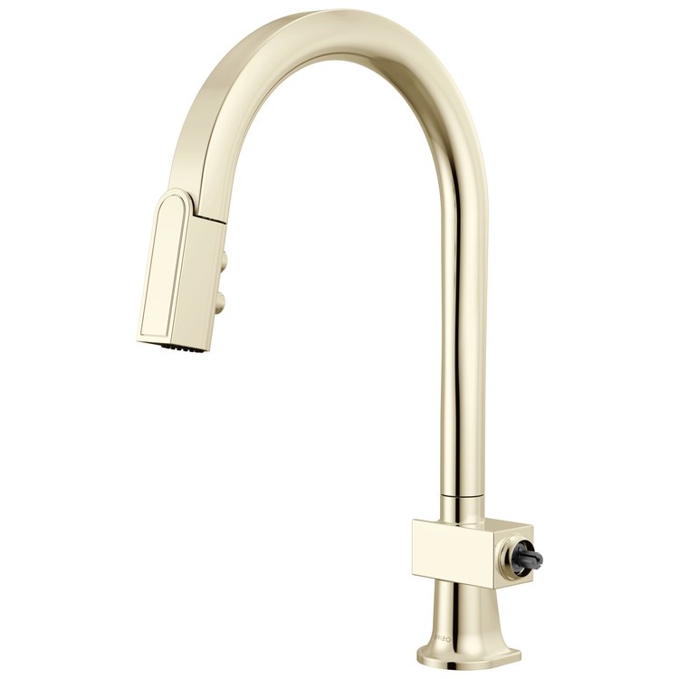 Kitchen Faucet Frank Lloyd Wright Less Handle CALGreen Brilliance Polished Nickel Pull Down 2 Function 360 DEG Swivel 1 Hole Deck Mount MagneDock/Touch-Clean 1.8 Gallons per Minute - Image 1