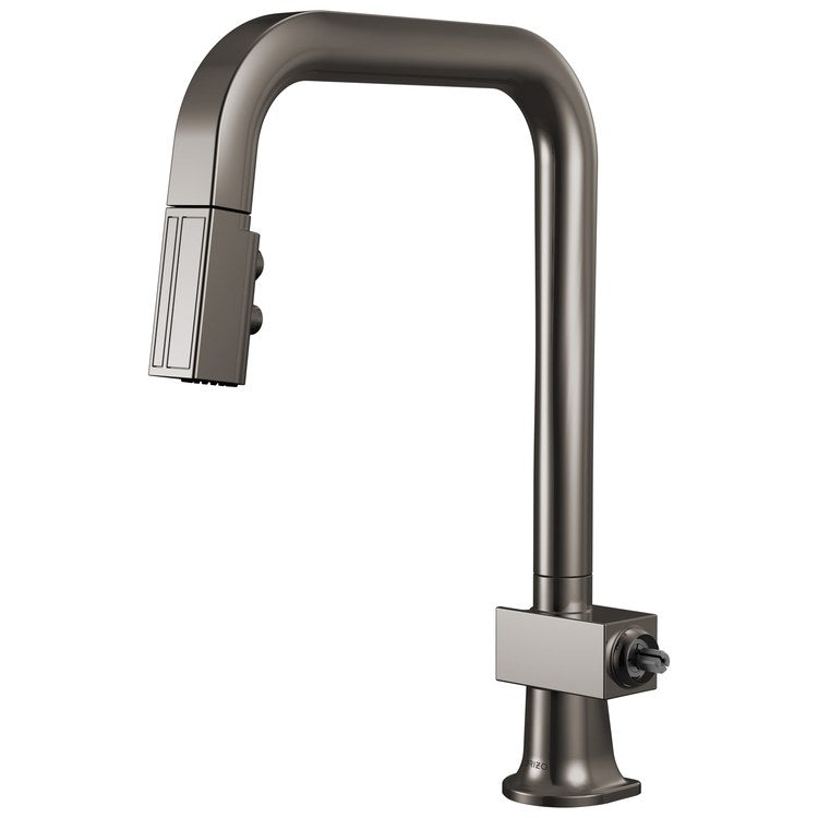 Kitchen Faucet Frank Lloyd Wright 1 Less Handle CALGreen Brilliance Black Onyx Pull Down 2 Function U-Shaped 360 DEG Swivel 1 Hole Deck Mount MagneDock/Touch-Clean 1.8 Gallons per Minute - Image 1
