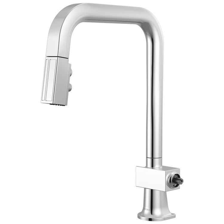 Kitchen Faucet Frank Lloyd Wright 1 Less Handle CALGreen Polished Chrome Pull Down 2 Function U-Shaped 360 DEG Swivel 1 Hole Deck Mount MagneDock/Touch-Clean 1.8 Gallons per Minute - Image 1