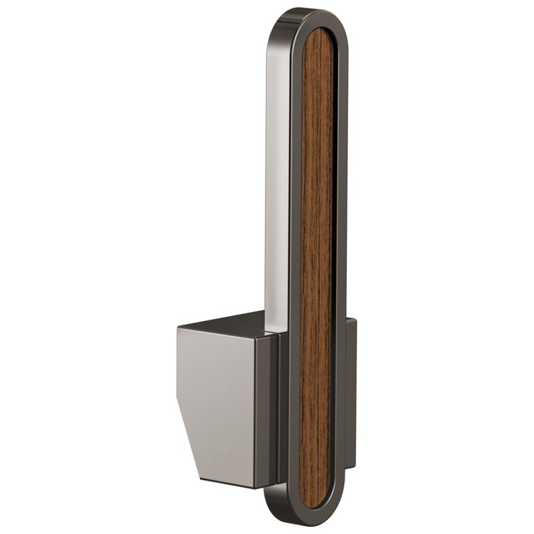 Handle Kit Frank Lloyd Wright Zinc 1 Arc Lever Brilliance Black Onyx/Wood Inlay ADA for Pull Down Kitchen Faucet