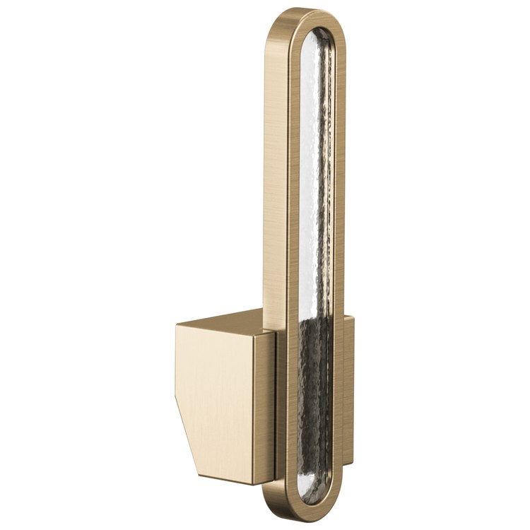 Handle Kit Frank Lloyd Wright Zinc 1 Arc Lever Brilliance Luxe Gold/Glass Inlay ADA for Pull Down Kitchen Faucet