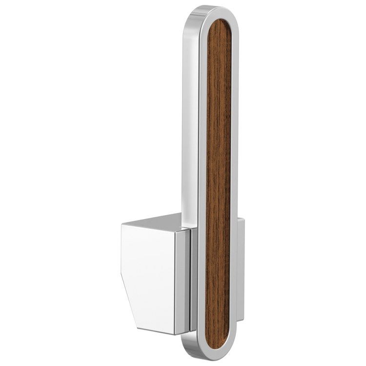 Handle Kit Frank Lloyd Wright Zinc 1 Arc Lever Polished Chrome/Wood Inlay ADA for Pull Down Kitchen Faucet