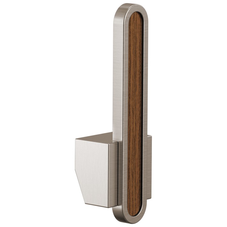 Handle Kit Frank Lloyd Wright Zinc 1 Arc Lever Brilliance Stainless/Wood Inlay ADA for Pull Down Kitchen Faucet