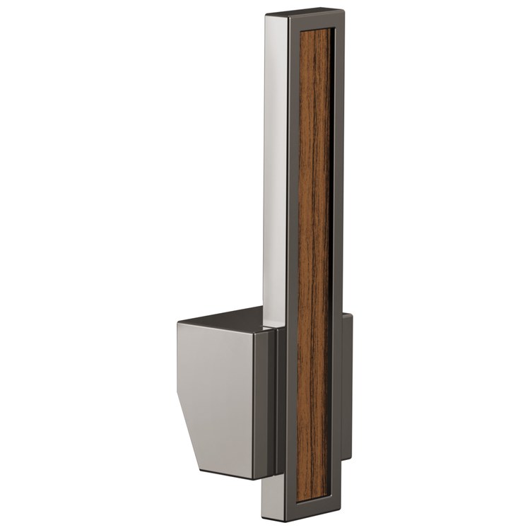Handle Kit Frank Lloyd Wright Zinc 1 Lever Brilliance Black Onyx/Wood Inlay ADA for Pull Down Kitchen Faucet